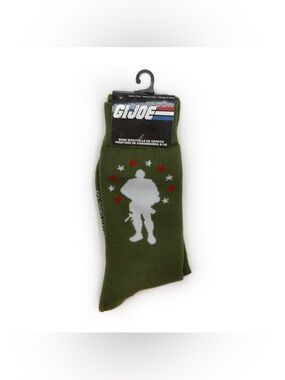NWT New G.I. Joe Crew Socks Mens Womens Gift Retro Toy Green